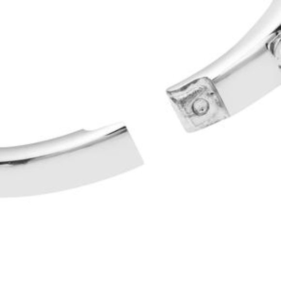 Black Howlite (Oval 19x14 mm) Bangle Bracelet in Stainless Steel (7.00 In) - Picture 3 of 4